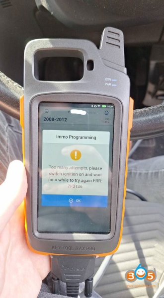 Autel Xhorse Ford Fiesta 2009 AKL Security Access Failed Solution