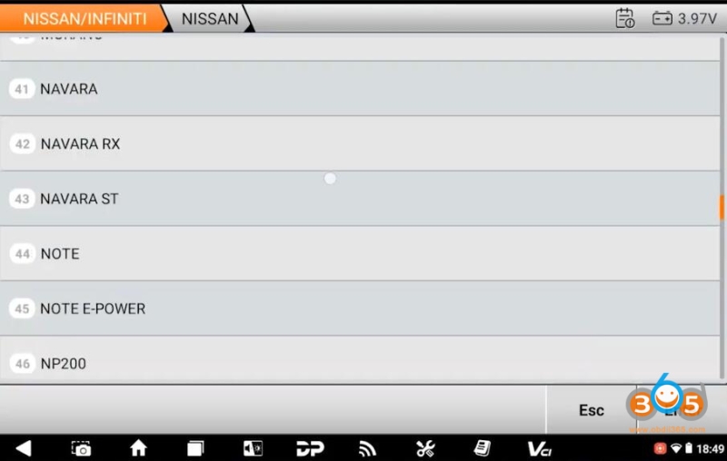 How to Add 2021 Nissan Navara Proximity with OBDSTAR G3?