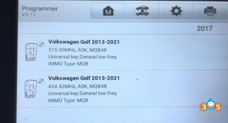 How to Generate VW Golf 7 2017 MQB Key with Autel IM508 and iKey?