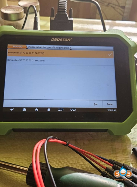 OBDSTAR Program Piaggio 500 Motorcycle All Keys Lost