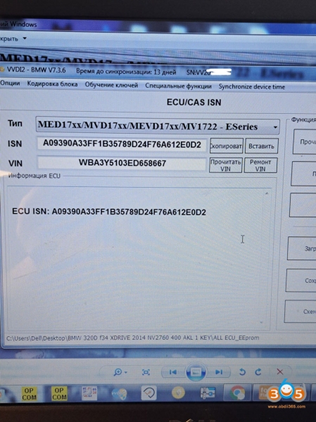 Yanhua Mini ACDP Program BMW F34 2014 FEM All Keys Lost
