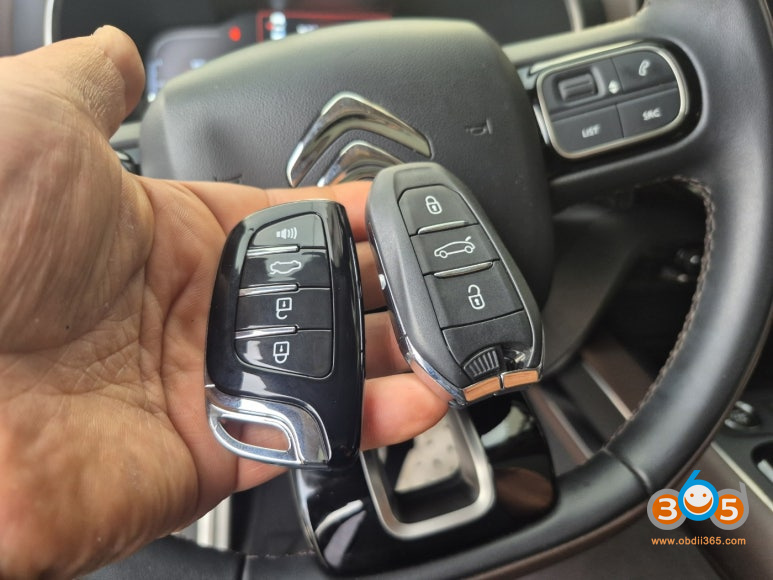 Autel IM508 Adds 2019 Citroen C5 Smart Key via OBD