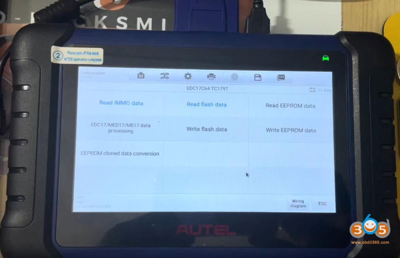 Autel IM508 Read VAG EDC17C64 ECU and Decode CS Code with Gbox3