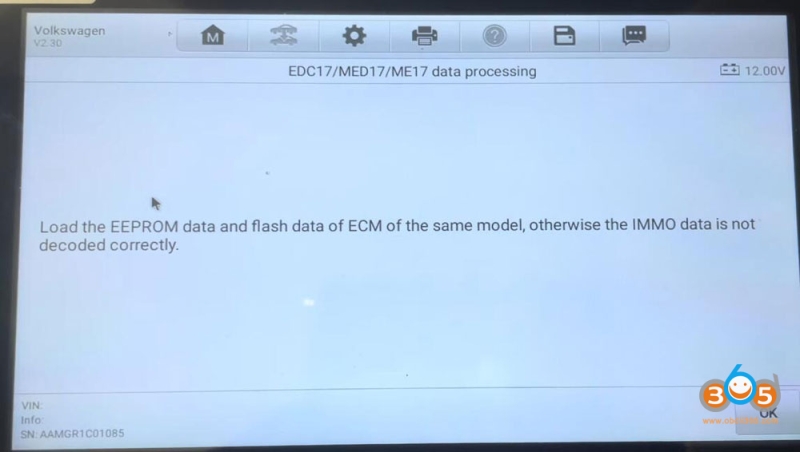 Autel IM508 Read VAG EDC17C64 ECU and Decode CS Code with Gbox3