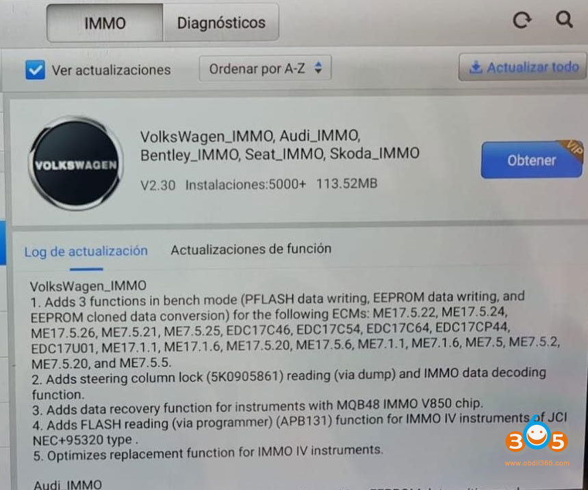 Autel Im608 Update VAG 5K0 ELV 1