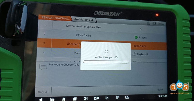 Program 2022 Dacia Duster Key with OBDSTAR G3 via OBD