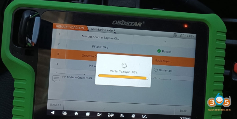 Program 2022 Dacia Duster Key with OBDSTAR G3 via OBD