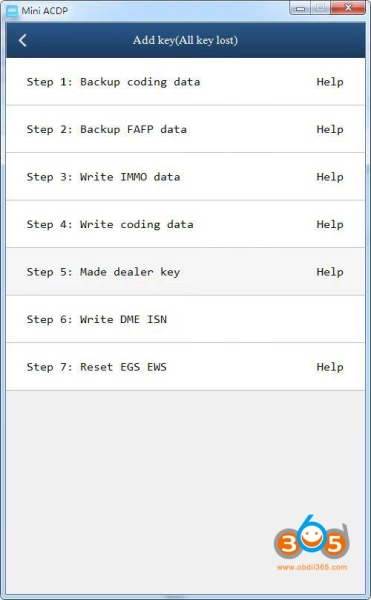 Steps to Program BMW BDC2 All Keys Lost with Yanhua ACDP