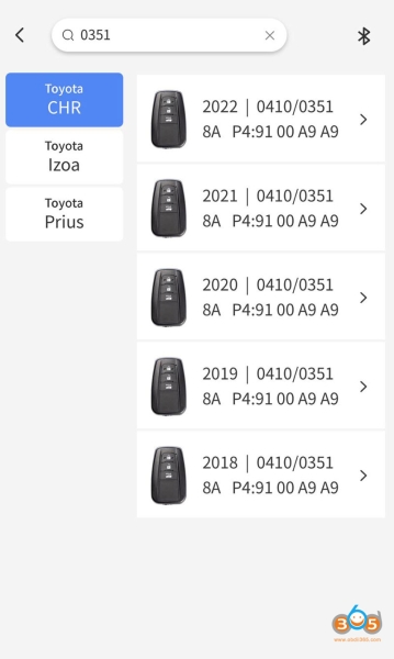 Tips to Generate 2018-2023 Camry 0351 Key with Autel IM508