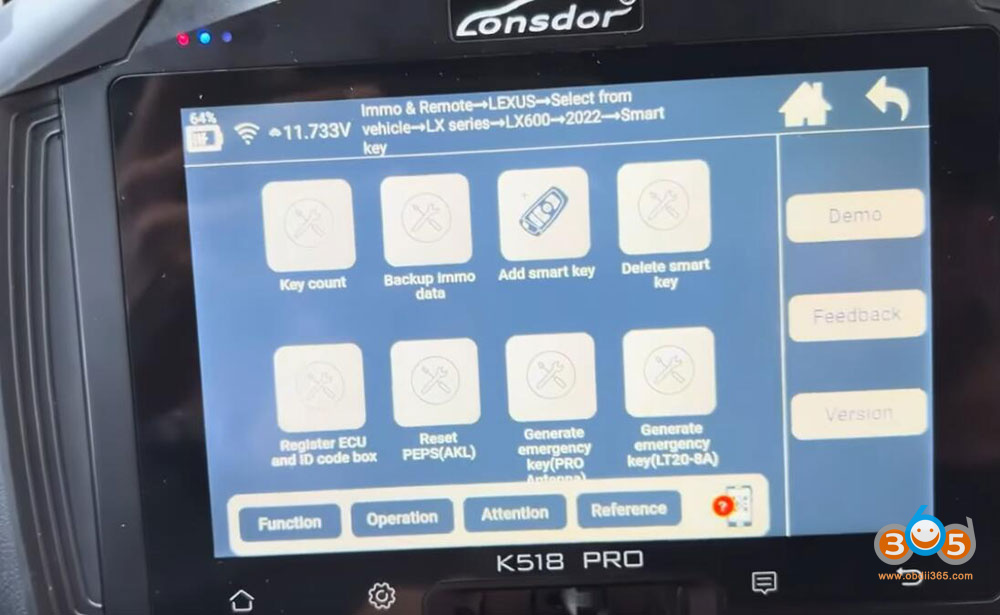 Lonsdor K518 Pro 2023 Lexus LX600 Smart Key 1
