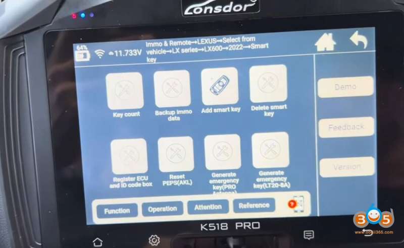 Lonsdor K518 Pro Adds 2023 Lexus LX600 Smart Key with 30 PIN Cable