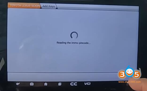 OBDSTAR Program 2024 Toyota Tacoma All Smart Keys Lost via 30 PIN Cable