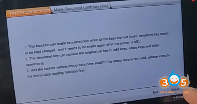 OBDSTAR Program 2024 Toyota Tacoma All Smart Keys Lost via 30 PIN Cable