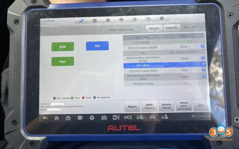 Autel IM608 2020 Range Rover Evoque Remote Start Not Working?