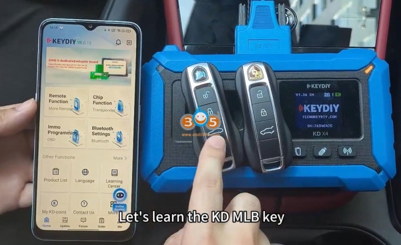 How to Add 2024 Porsche MLB Key by Keydiy KD-X4 and KD-MP?