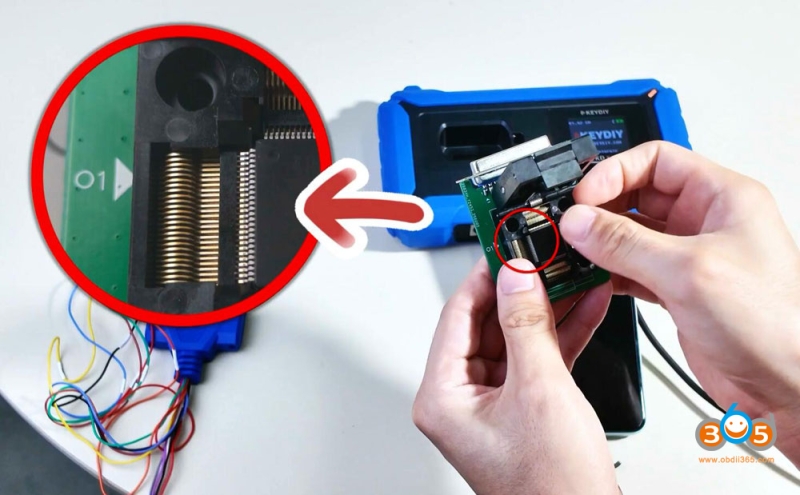 How to Use Keydiy JLR RFA SPC560 Chip Programming Socket?