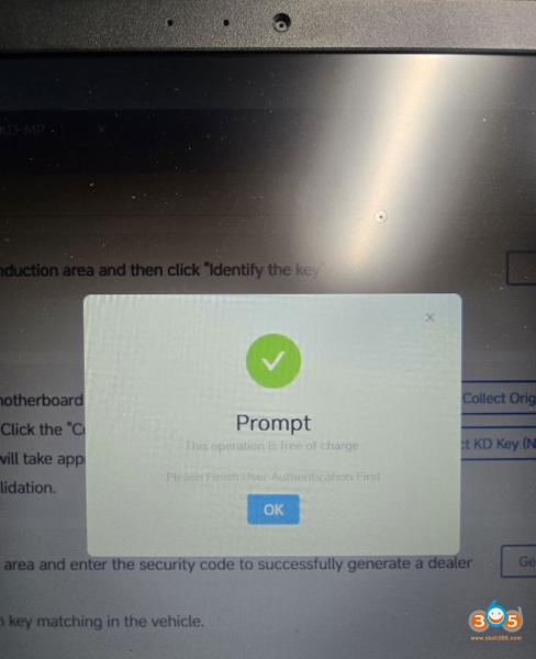 Keydiy KD-MP “Finish User Authentication” Error Solution
