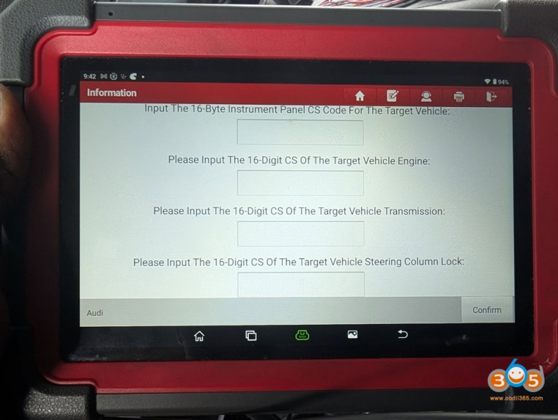 Launch X431 How to Get 16-digit Cluster ECM TCM ELV CS code for MQB All Keys Lost?