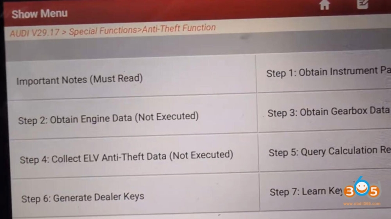Launch X431 How to Get 16-digit Cluster ECM TCM ELV CS code for MQB All Keys Lost?