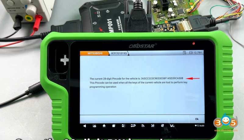 OBDSTAR G3 Read 2021- Mitsubishi Outlander HFM Pin Code with RH850 Adapter