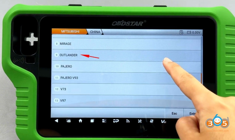 OBDSTAR G3 Read 2021- Mitsubishi Outlander HFM Pin Code with RH850 Adapter