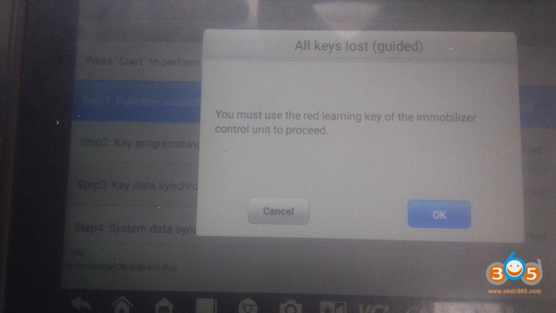 Tips to Program Honda UK ID33 T5 All Keys Lost with Autel IM608