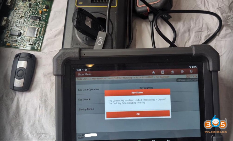 Unlock BMW CAS3++ ISTAP Key with Launch X431 IMMO Plus