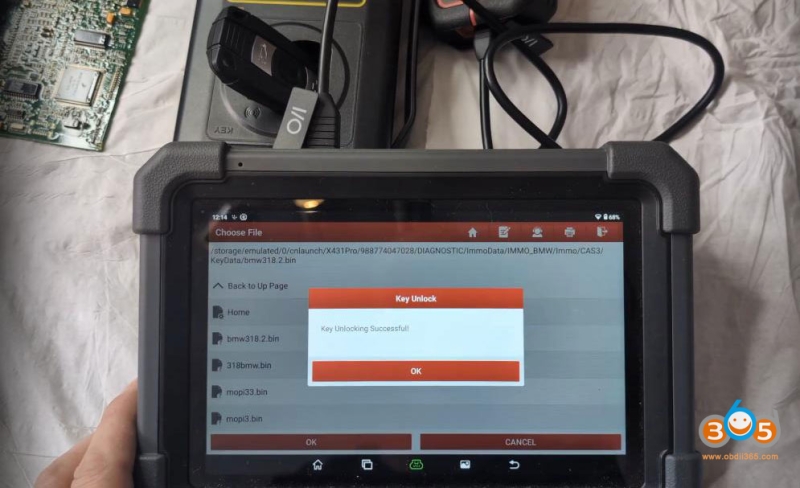 Unlock BMW CAS3++ ISTAP Key with Launch X431 IMMO Plus