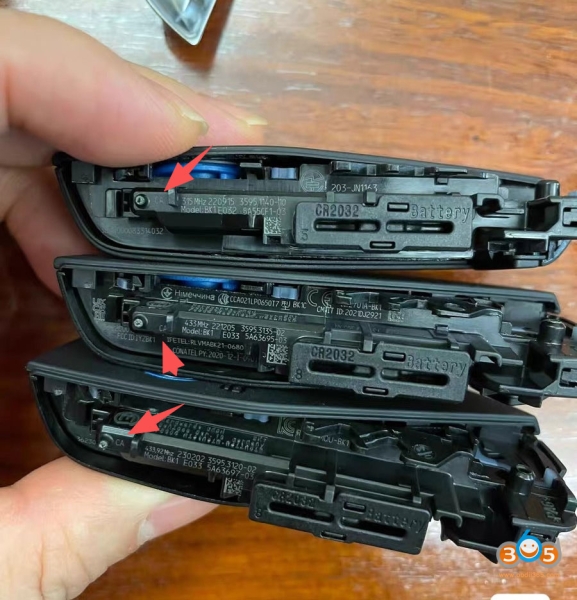 BMW U Chassis BCP Key with vs without UWB Function