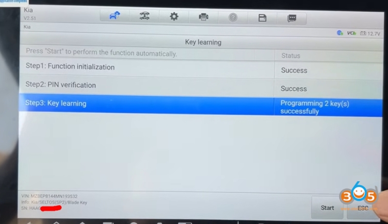 Autel IM608 Program Kia SELTOS 2021 8A All Keys Lost
