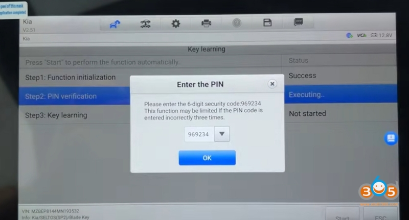 Autel IM608 Program Kia SELTOS 2021 8A All Keys Lost