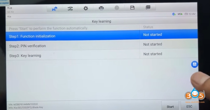 Autel IM608 Program Kia SELTOS 2021 8A All Keys Lost