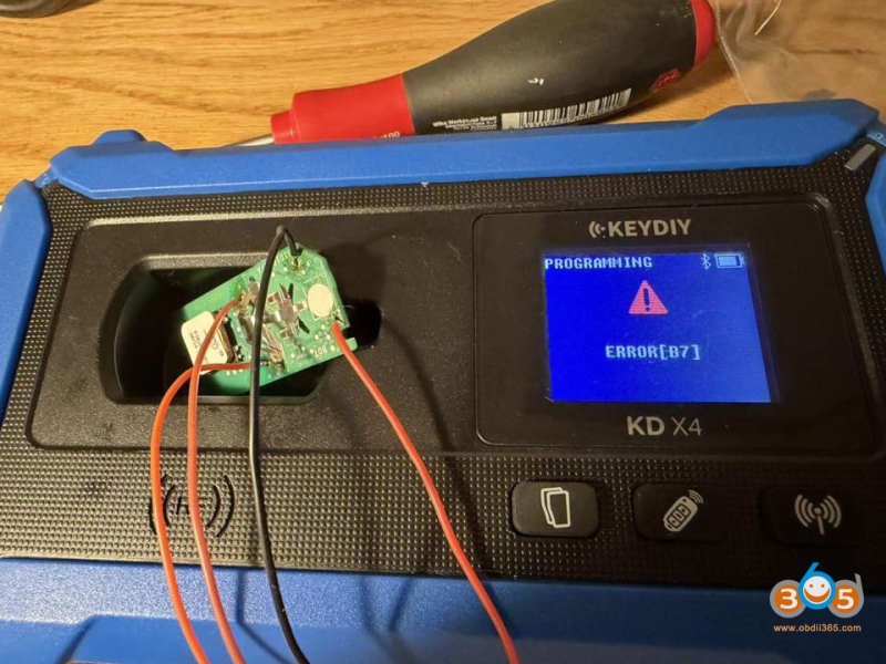 Keydiy KD-X4 BMW BDC3 Key Copy Error B7 Solution