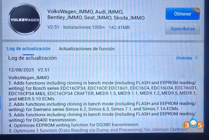 Autel IM608 Update DQ400 EDC16 MED9.x Cloning on Bench