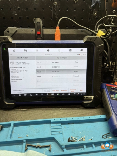 Program 2017 Ford Transit AKL with Active Alarm by VVDI Prog+ Autel