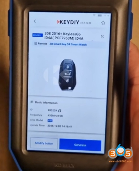 How to Generate PSA 4A Smart Key using Keydiy ZB66 Smart Remote?