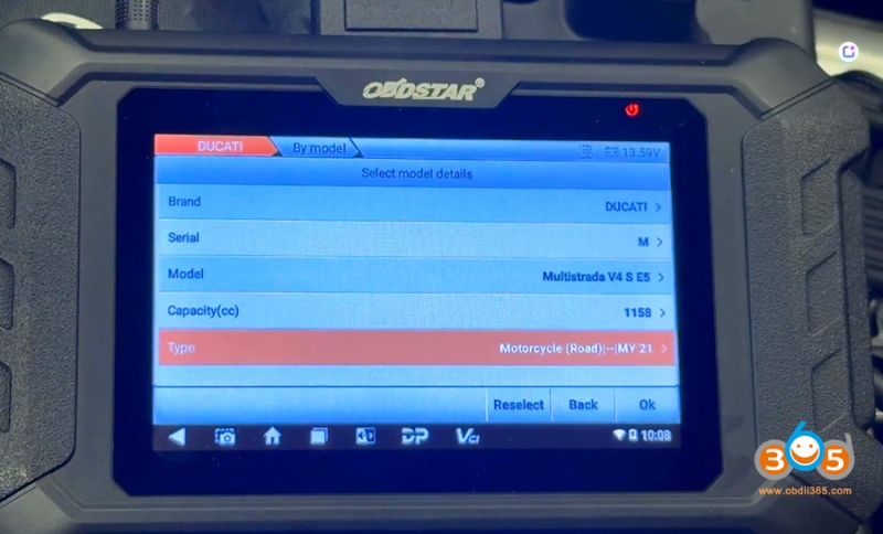 OBDSTAR iScan Ducati Program 2023 Multistrada V4S Key