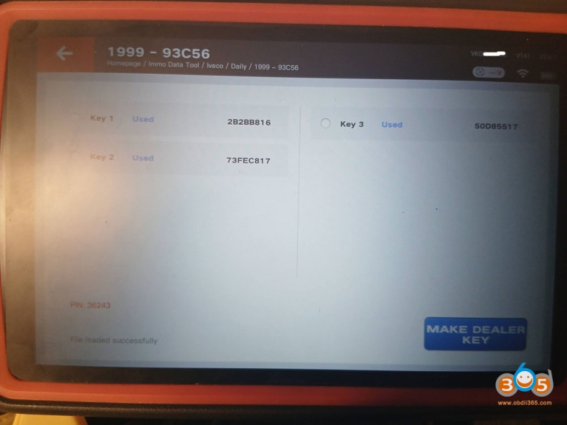 Orange5 + Xhorse Program Iveco Daily 93S56 EEPROM Key