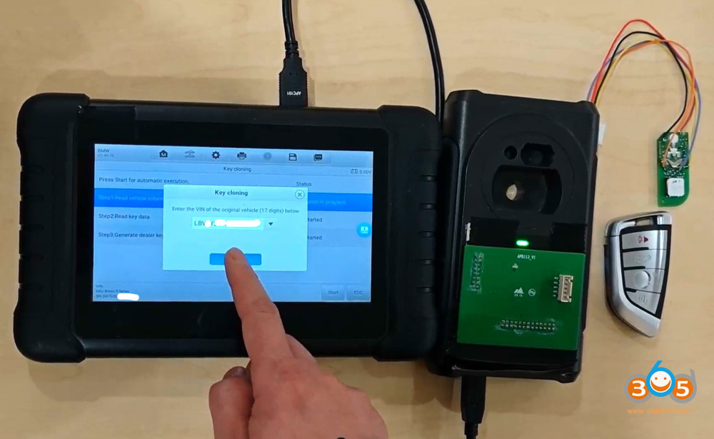 Autel Im508 Copy Bmw Bdc2 Key With Apb113 5