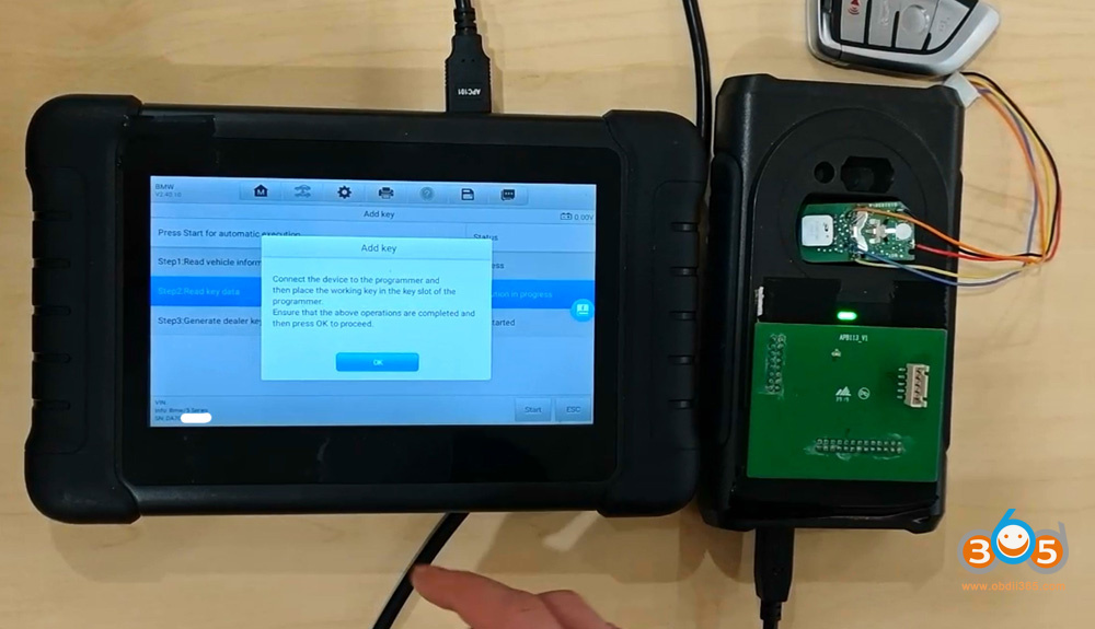 Autel Im508 Copy Bwm Bdc3 Key With Apb113 10