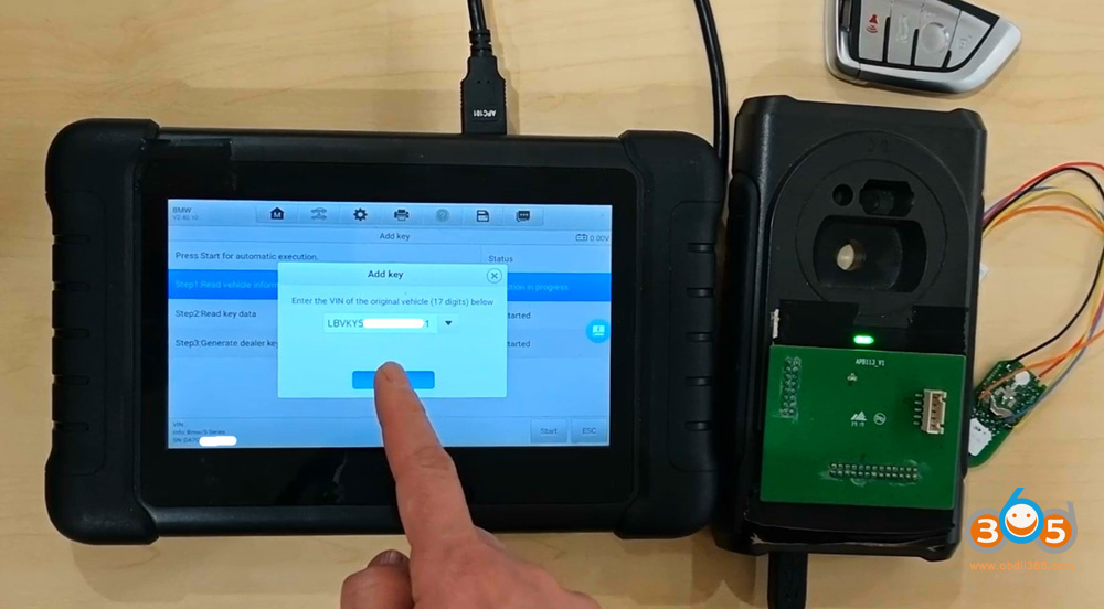 Autel Im508 Copy Bwm Bdc3 Key With Apb113 8