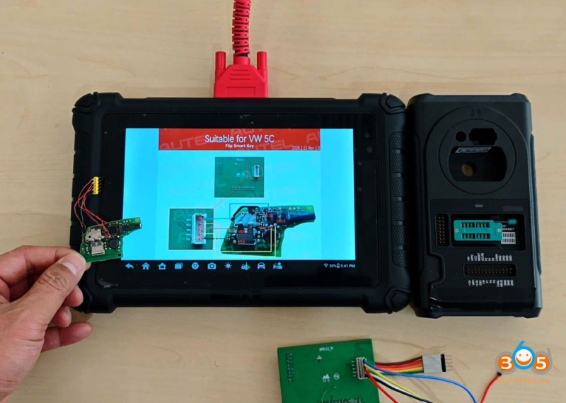 Autel IM508 IM608 Add VAG MQB49 5C Key via APB113 Adapter