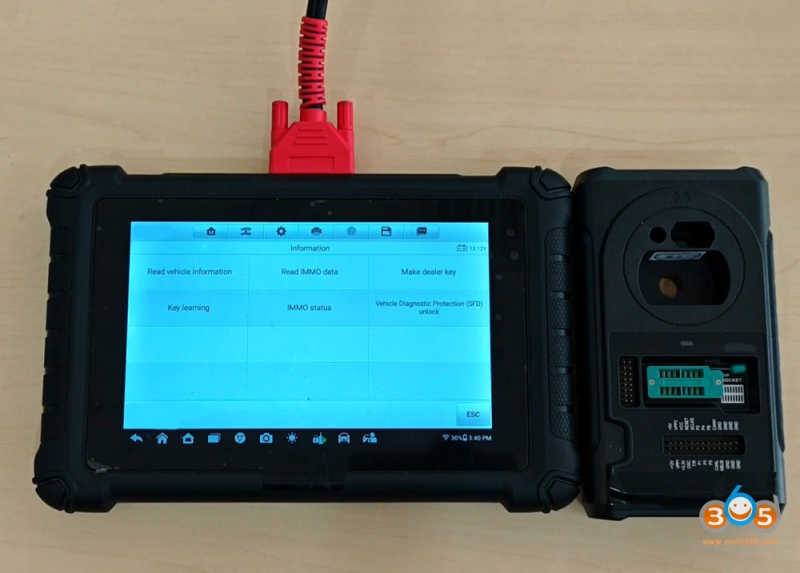 Autel IM508 IM608 Add VAG MQB49 5C Key via APB113 Adapter