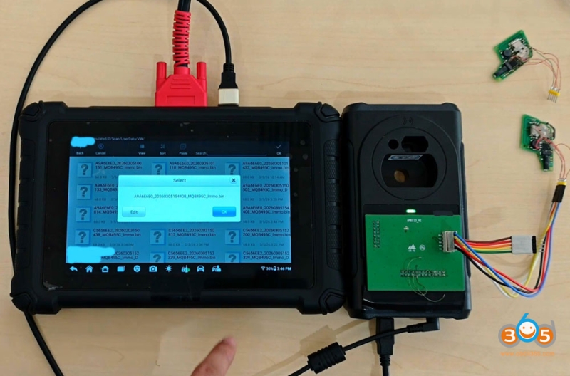 Autel IM508 IM608 Add VAG MQB49 5C Key via APB113 Adapter