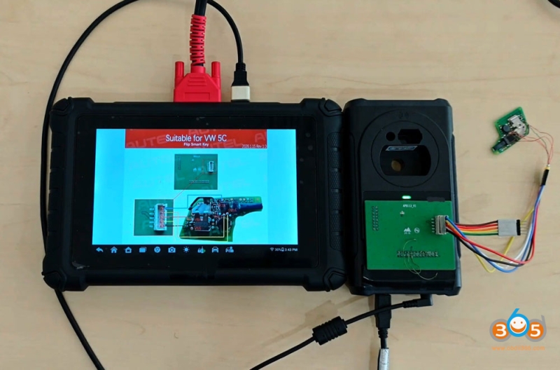 Autel IM508 IM608 Add VAG MQB49 5C Key via APB113 Adapter