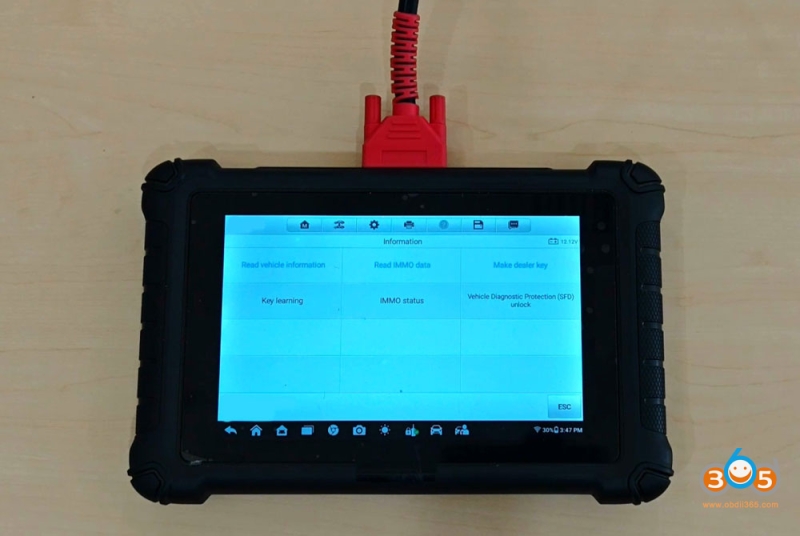 Autel IM508 IM608 Add VAG MQB49 5C Key via APB113 Adapter