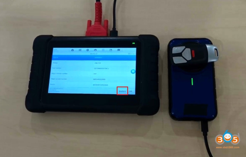 Autel IM508 IM608 Adds Audi MLB Key with APB300 Programmer