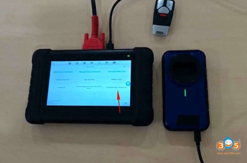 Autel IM508 IM608 Adds Audi MLB Key with APB300 Programmer