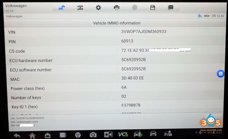 Autel IM608 Program 2013 VW Jetta 24C64 All Keys Lost with Godiag GT110 Service Mode