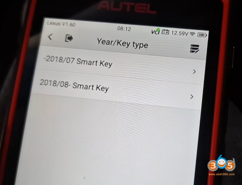 Autel KM100 Add 2019-2022 Lexus ES300h Smart Key